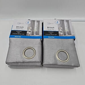 NEW Mainstay 84 Inch Panel Pair 4 Panels Total 37W x‎ 84L Silver